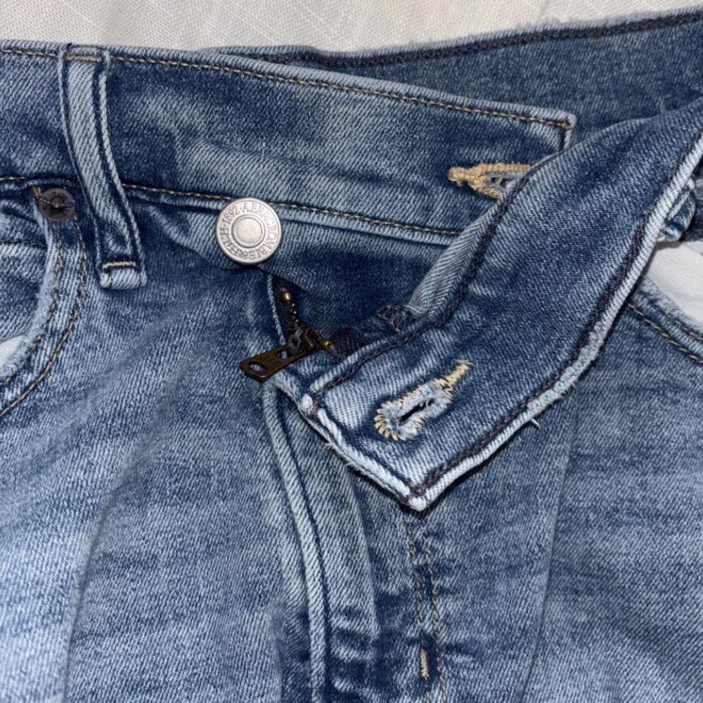 Abercrombie & fitch super skinny ankle high rise Distressed Jeans Size 27 4 R - Picture 4 of 9